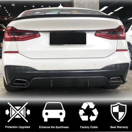 BMW 6 Series G32 630i 640i M Tech GT 2017-2021 Rear Bumper Diffuser Carbon Fiber-Ahacarbon