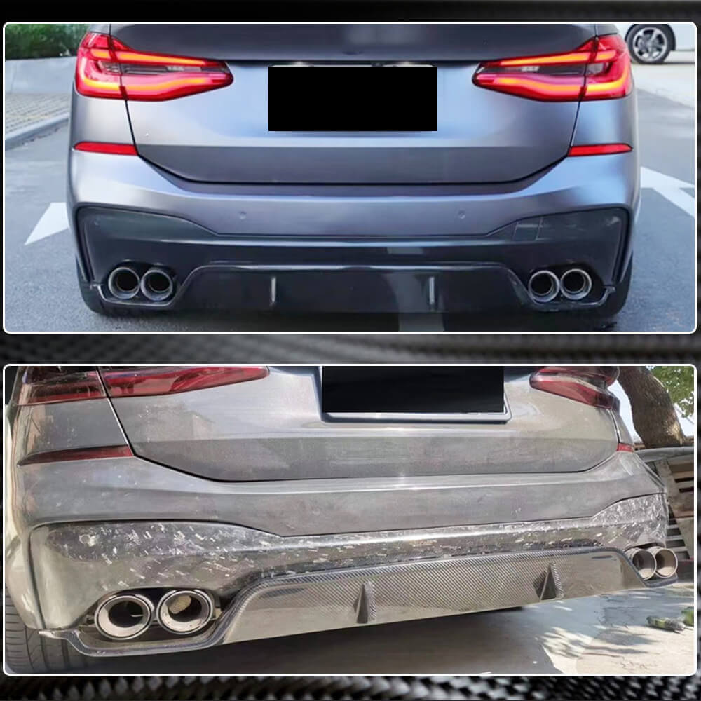 BMW 6 Series G32 630i 640i M Tech GT 2017-2021 Rear Bumper Diffuser Carbon Fiber-Ahacarbon