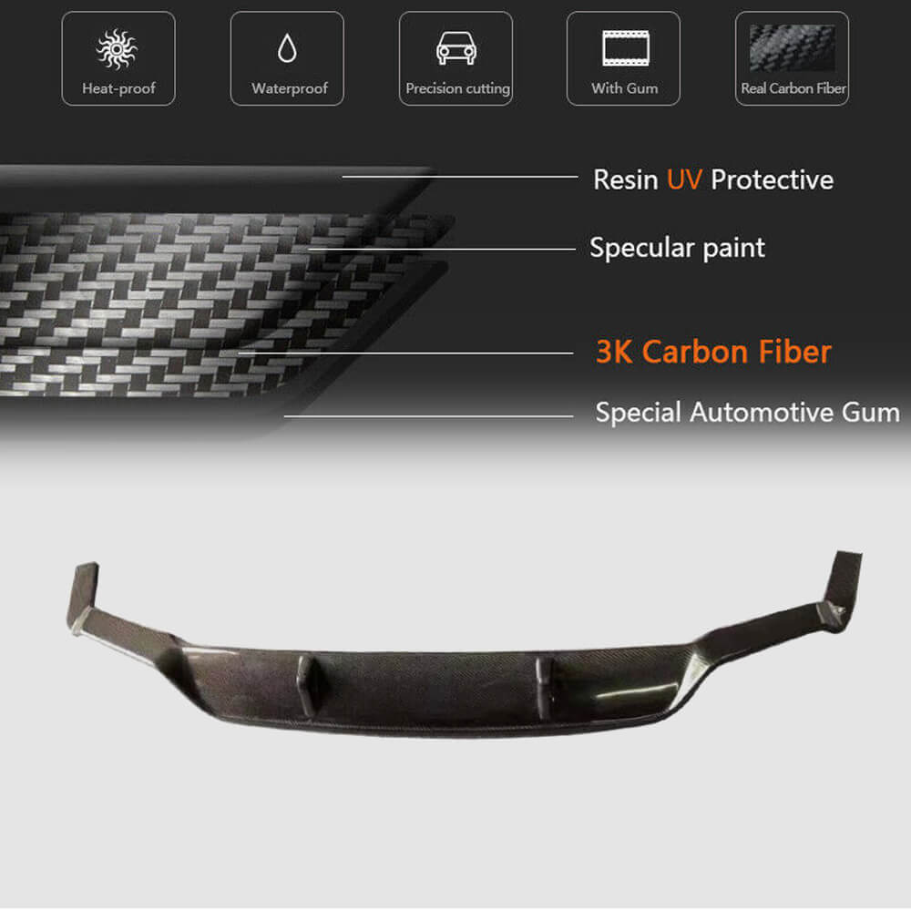 BMW 6 Series G32 630i 640i M Tech GT 2017-2021 Rear Bumper Diffuser Carbon Fiber-Ahacarbon