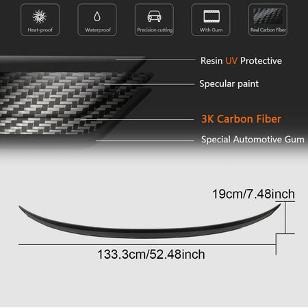BMW 6 Series G32 630i 640i xDrive GT 2017-2022 Rear Trunk Spoiler Carbon Fiber-Ahacarbon