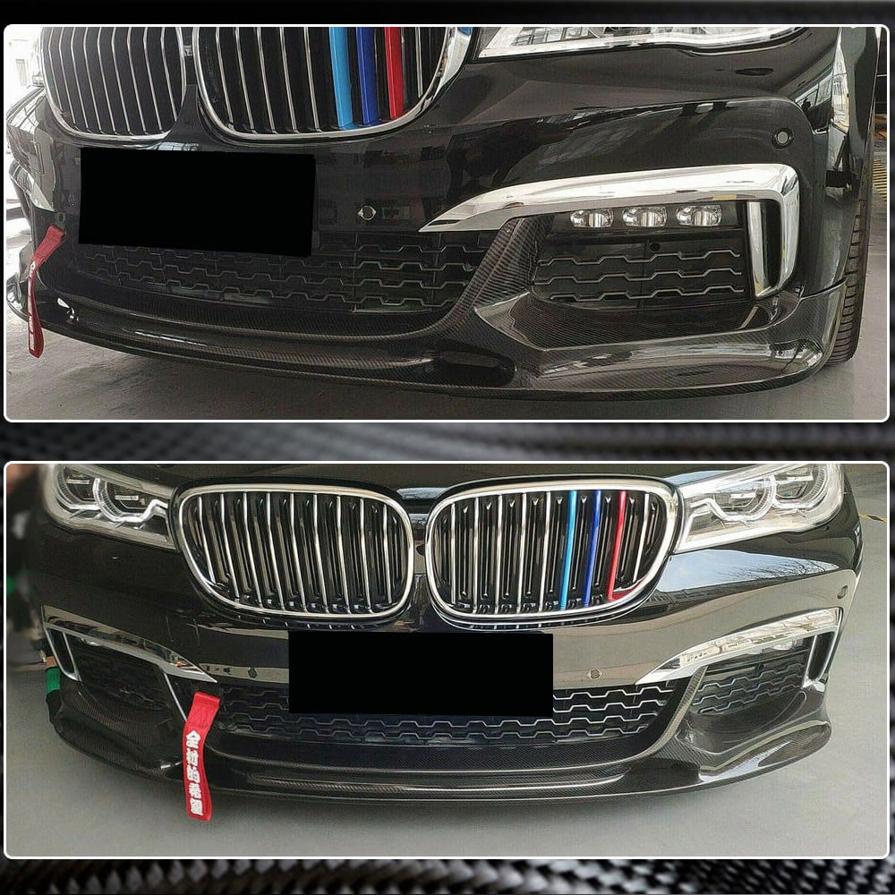 BMW 7 Series G11 730i 740e 750i M Sport M760Li 2016-2019 Front Bumper Lip Carbon Fiber/FRP-Ahacarbon