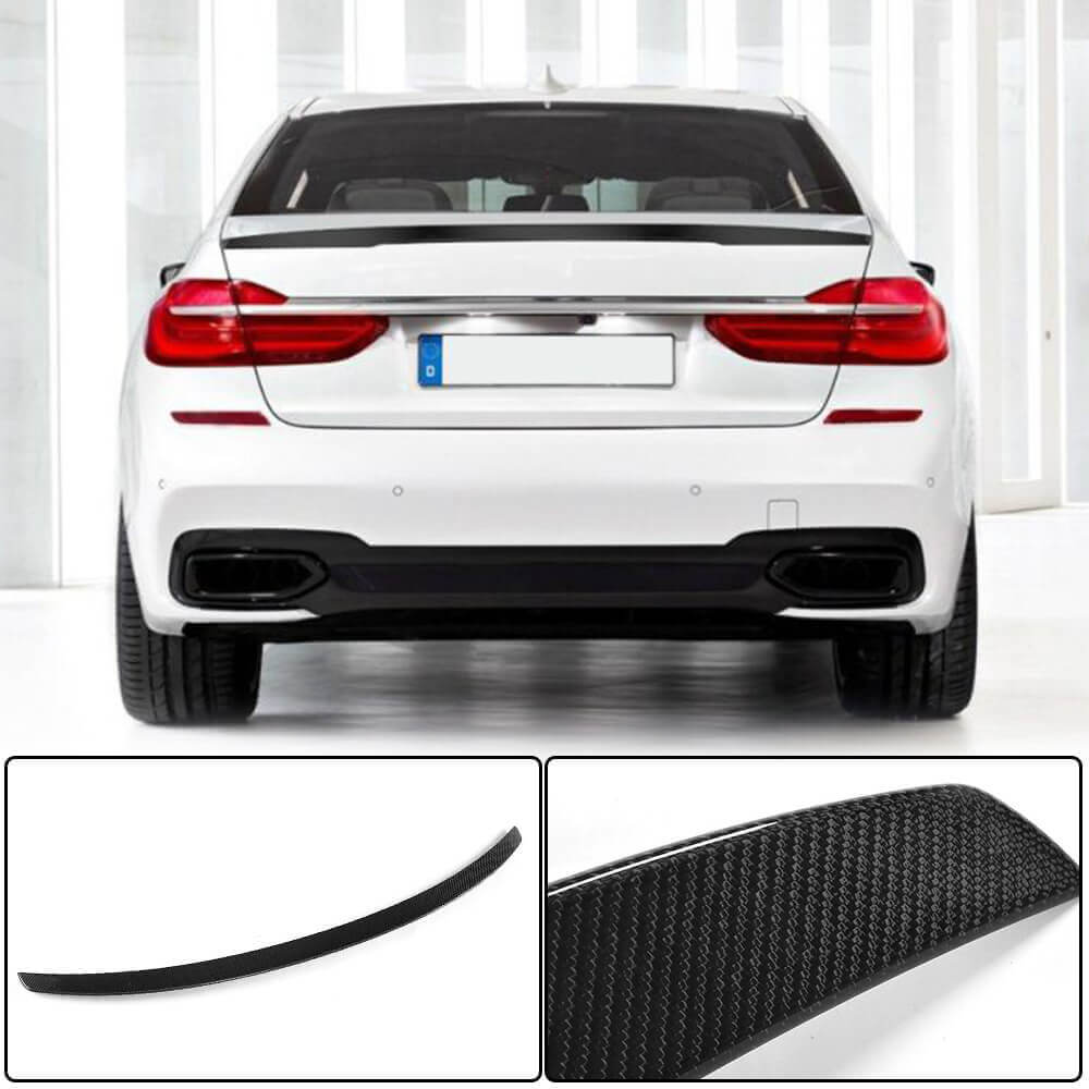BMW 7 Series G11 2016-2020 Rear Trunk Spoiler Boot Wing Lip Carbon Fiber/FRP-Ahacarbon