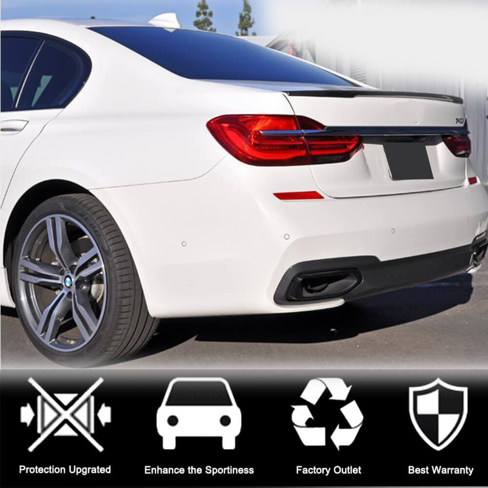 BMW 7 Series G11 2016-2020 Rear Trunk Spoiler Boot Wing Lip Carbon Fiber/FRP-Ahacarbon