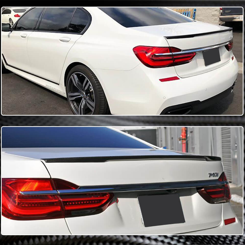 BMW 7 Series G11 2016-2020 Rear Trunk Spoiler Boot Wing Lip Carbon Fiber/FRP-Ahacarbon