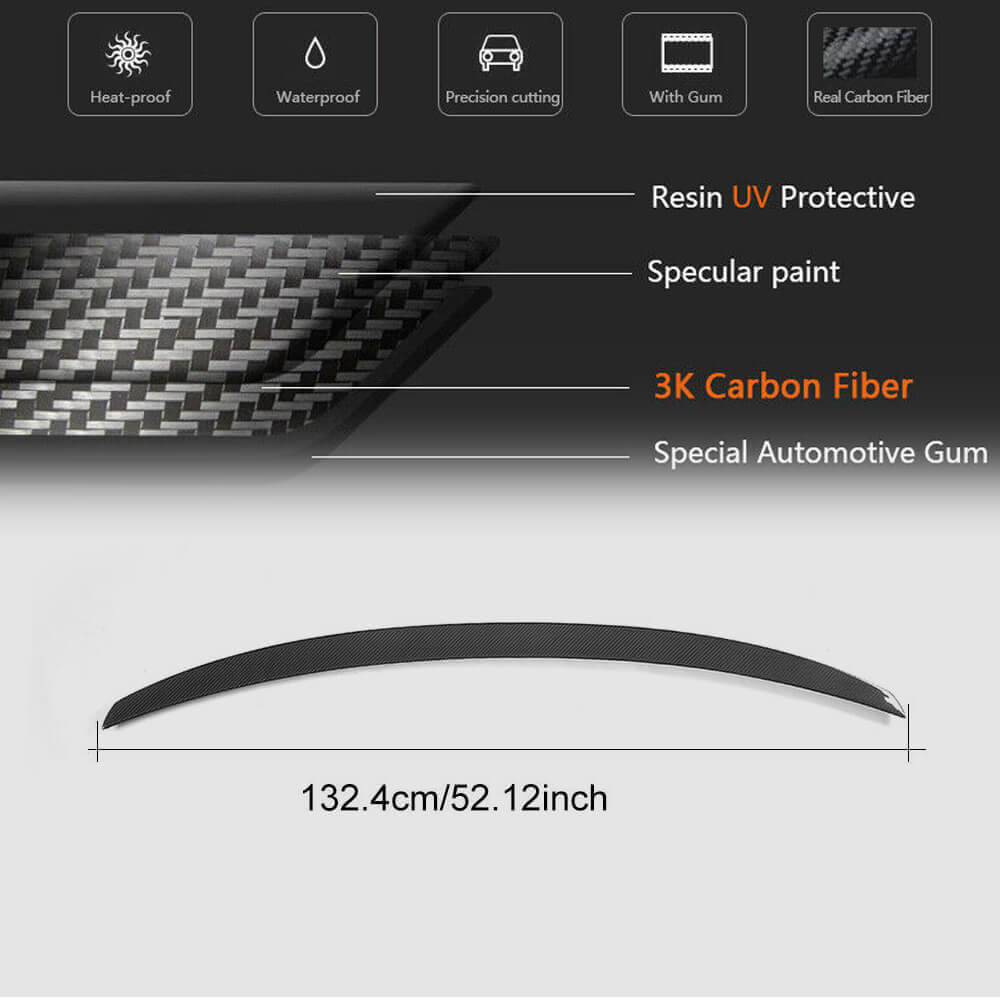 BMW 7 Series G11 2016-2020 Rear Trunk Spoiler Boot Wing Lip Carbon Fiber/FRP-Ahacarbon