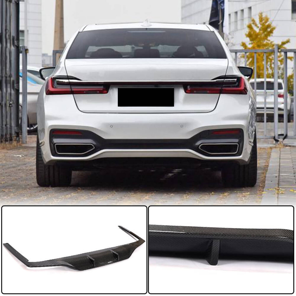 BMW 7 Series G11 745e 750i M Sport M760Li LCI 2019- 2022 Rear Bumper Diffuser Carbon Fiber-Ahacarbon