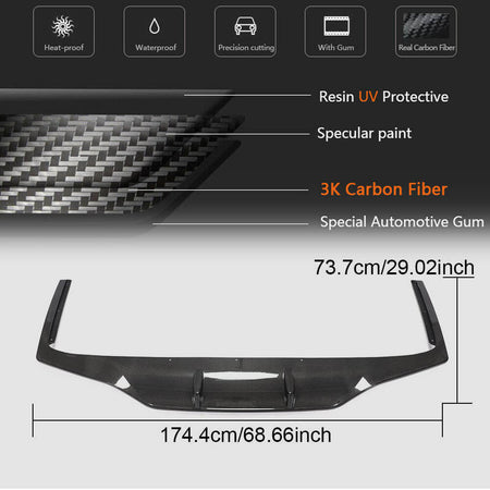 BMW 7 Series G11 745e 750i M Sport M760Li LCI 2019- 2022 Rear Bumper Diffuser Carbon Fiber-Ahacarbon