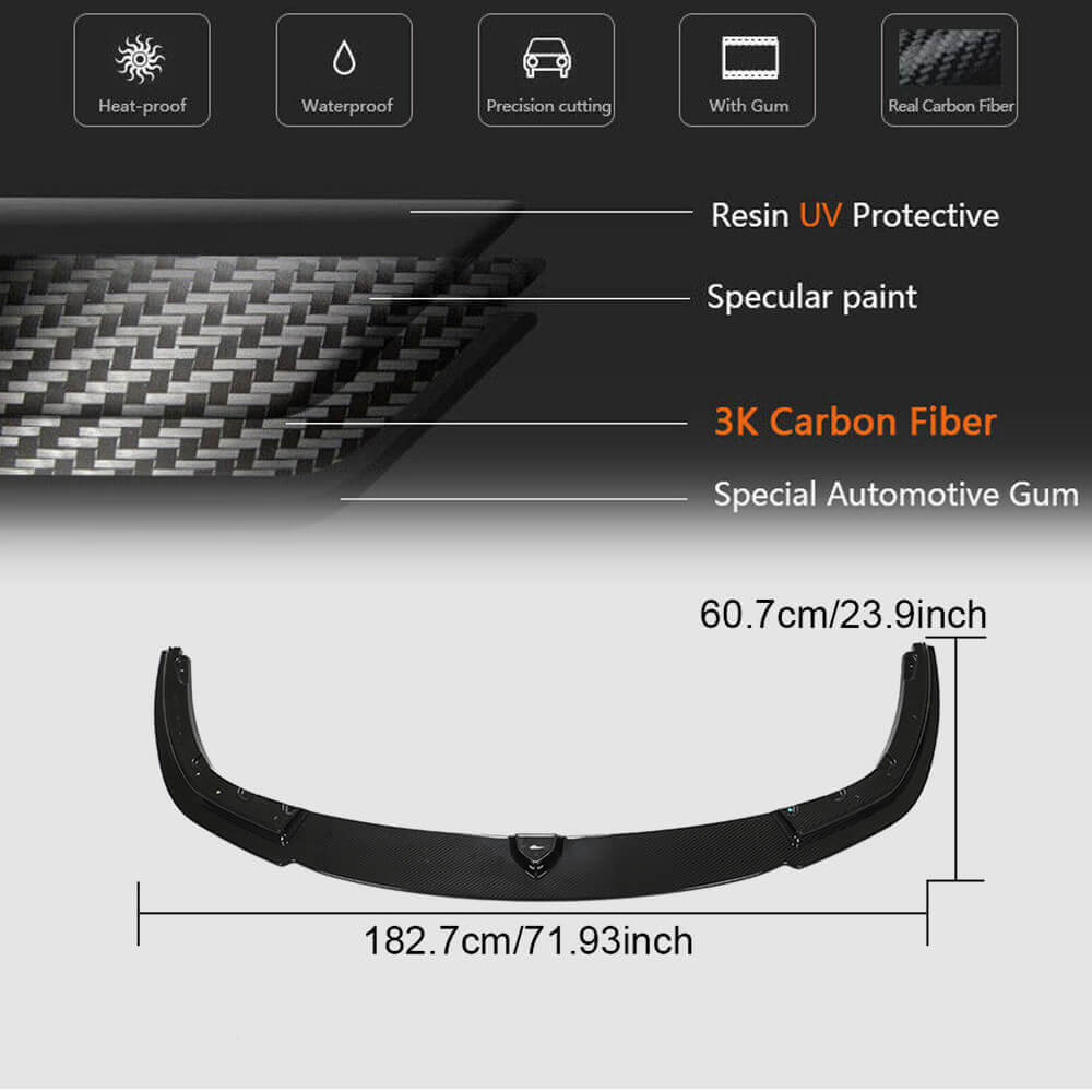 BMW F91 F92 F93 M8 2019-2022 Front Bumper Lip Dry Carbon Fiber-Ahacarbon