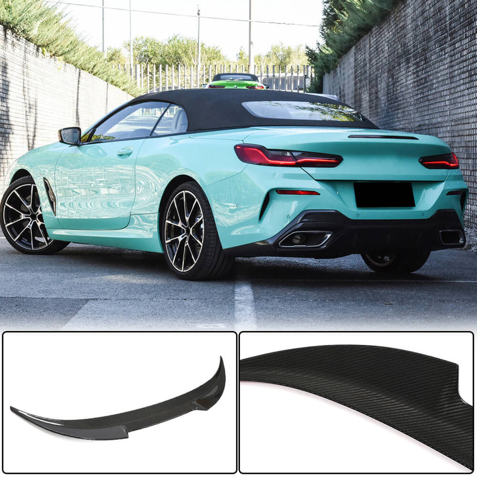 BMW 8 Series G14 840i M850i F91 M8 2018-2022 Rear Trunk Spoiler Dry Carbon Fiber-Ahacarbon