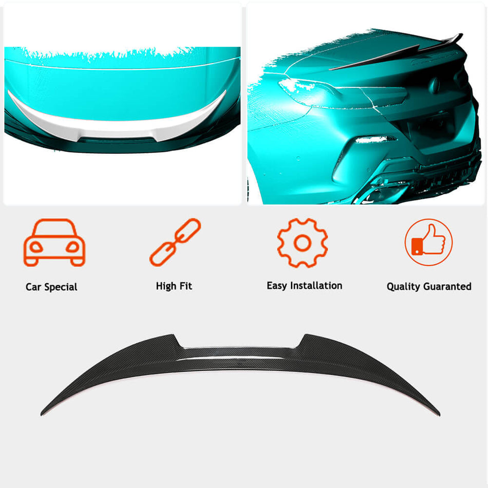 BMW 8 Series G14 840i M850i F91 M8 2018-2022 Rear Trunk Spoiler Dry Carbon Fiber-Ahacarbon
