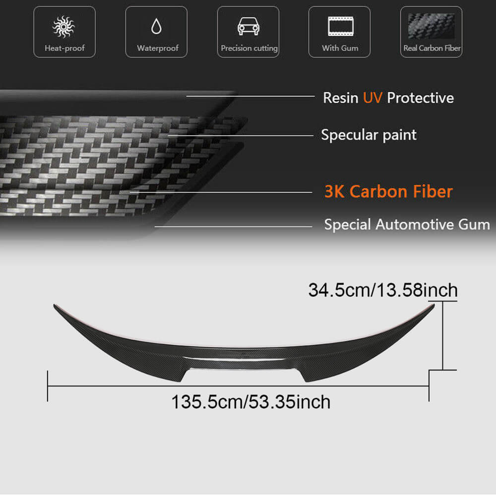 BMW 8 Series G14 840i M850i F91 M8 2018-2022 Rear Trunk Spoiler Dry Carbon Fiber-Ahacarbon