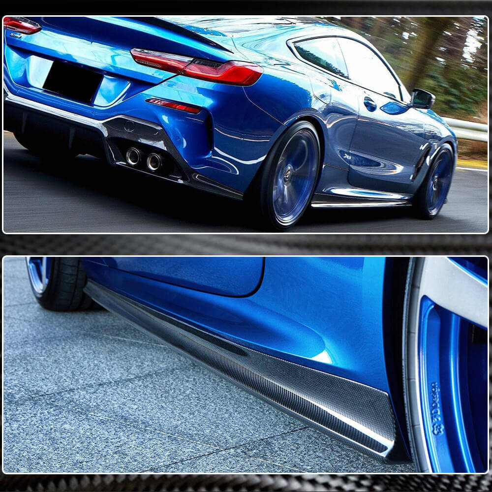 BMW 8 Series G14 G15 840i M Sport M850i 2018-2021 Side Skirts Dry Carbon Fiber-Ahacarbon