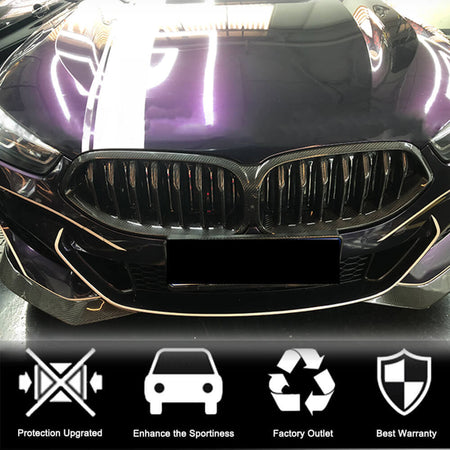 BMW 8 Series G14 G15 G16 840i M850i 2018-2022 Front Bumper Kidney Grille Dry Carbon Fiber-Ahacarbon