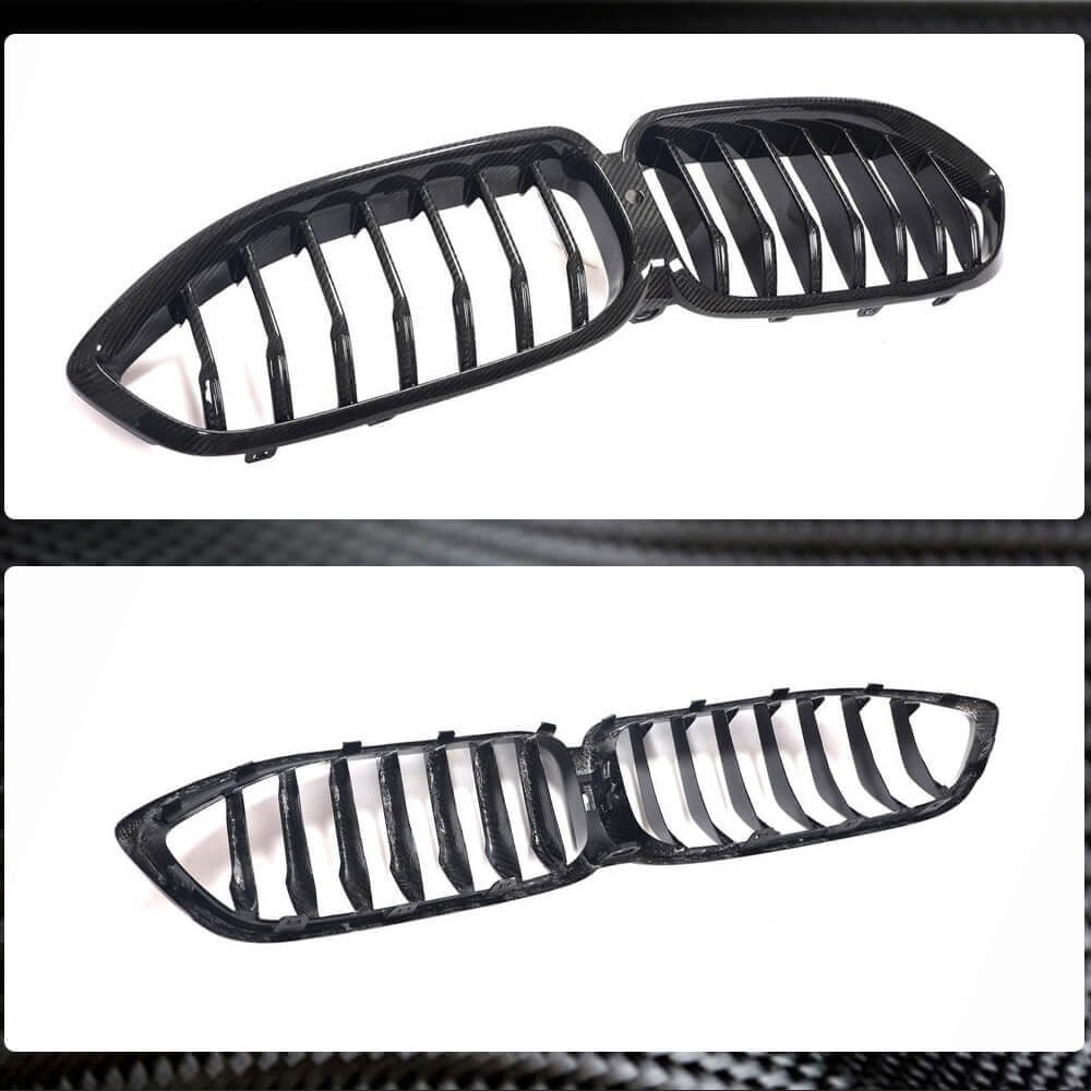 BMW 8 Series G14 G15 G16 840i M850i 2018-2022 Front Bumper Kidney Grille Dry Carbon Fiber-Ahacarbon