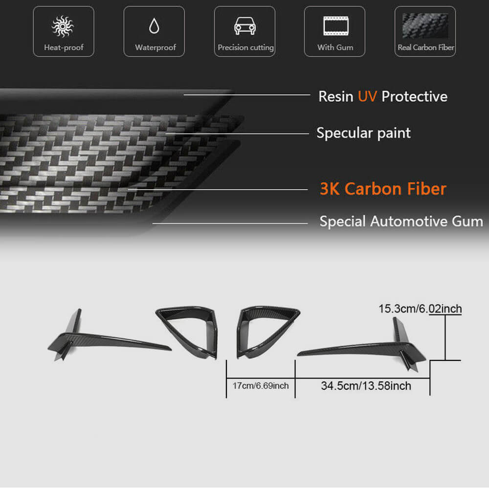BMW 8 Series G14 G15 G16 840i M Sport M850i 2018-2021 Fog Light Covers Dry Carbon Fiber-Ahacarbon