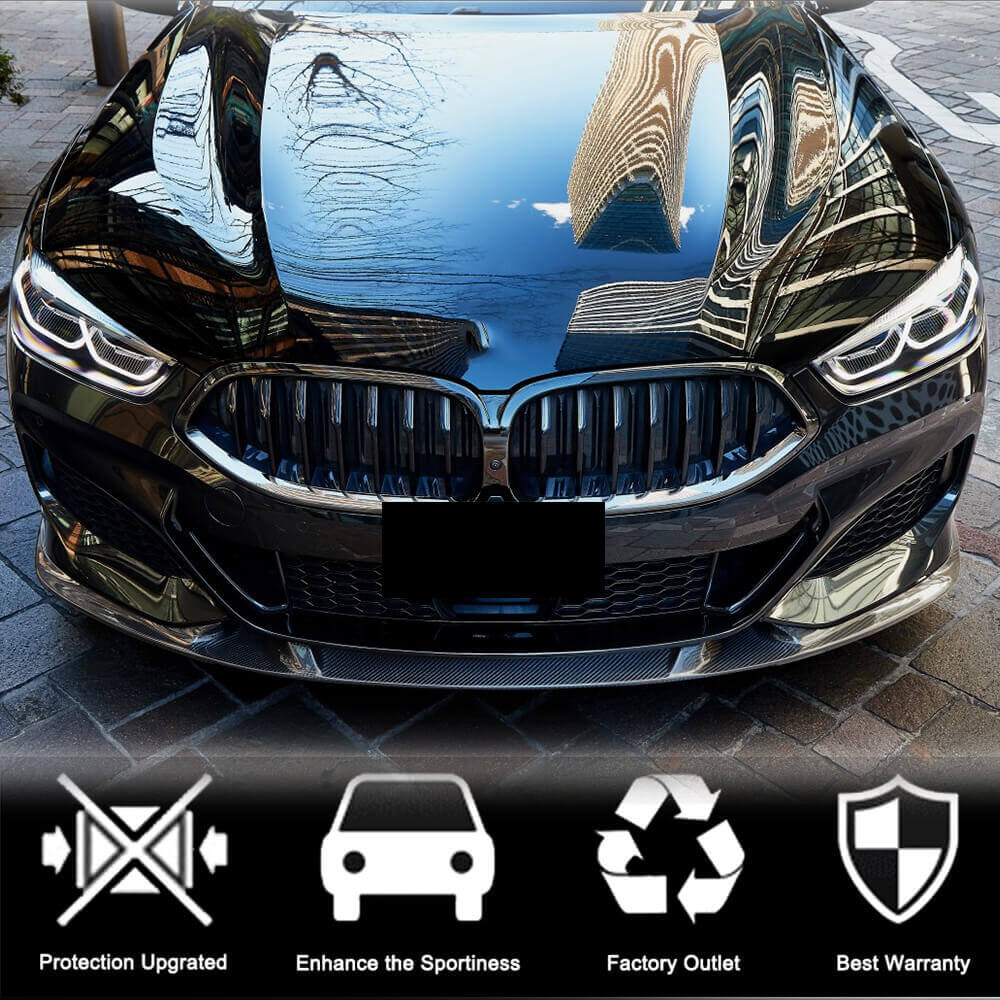 BMW 8 Series G14 G15 G16 840i M Sport M850i 2018-2021 Front Bumper Lip Dry Carbon Fiber-Ahacarbon