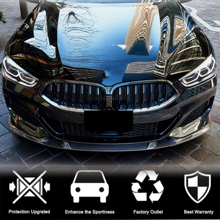 BMW 8 Series G14 G15 G16 840i M Sport M850i 2018-2021 Front Bumper Lip Dry Carbon Fiber-Ahacarbon