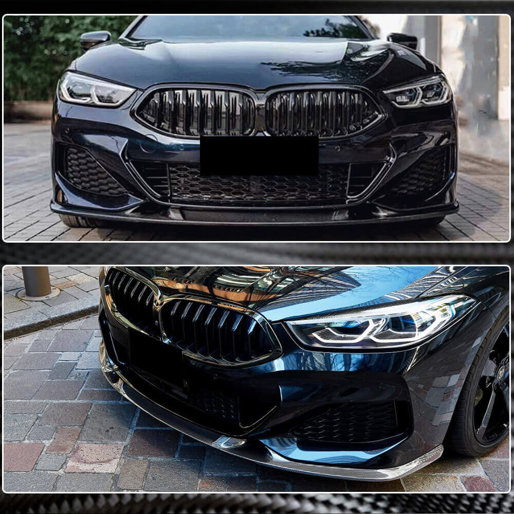 BMW 8 Series G14 G15 G16 840i M Sport M850i 2018-2021 Front Bumper Lip Dry Carbon Fiber-Ahacarbon