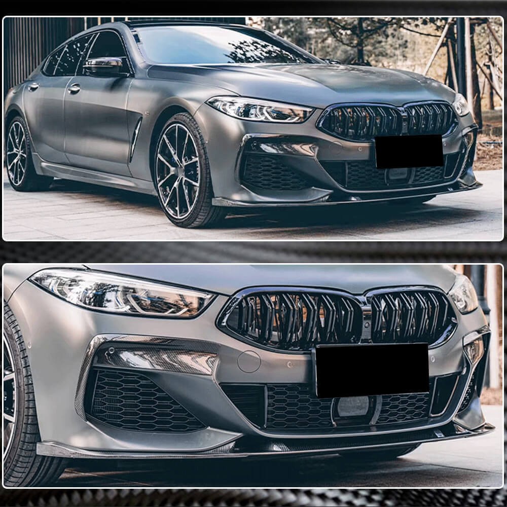 BMW 8 Series G14 G15 G16 840i M Sport M850i 2018-2021 Front Bumper Lip Dry Carbon Fiber-Ahacarbon