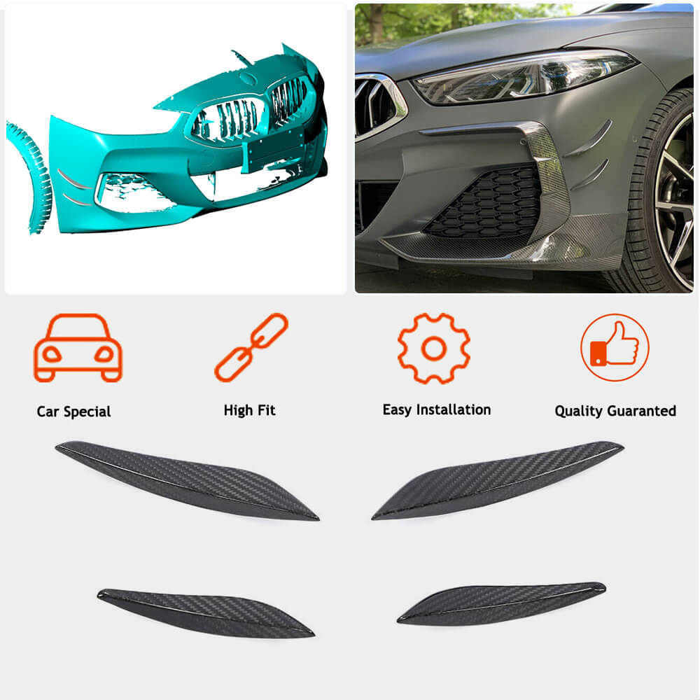 BMW 8 Series G14 G15 G16 840i M Sport M850i 2018-2021 Front Bumper Vents Dry Carbon Fiber-Ahacarbon