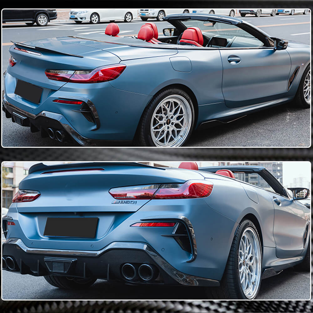 BMW 8 Series G14 G15 G16 M850i 2018-2021 Rear Bumper Vents Dry Carbon Fiber-Ahacarbon
