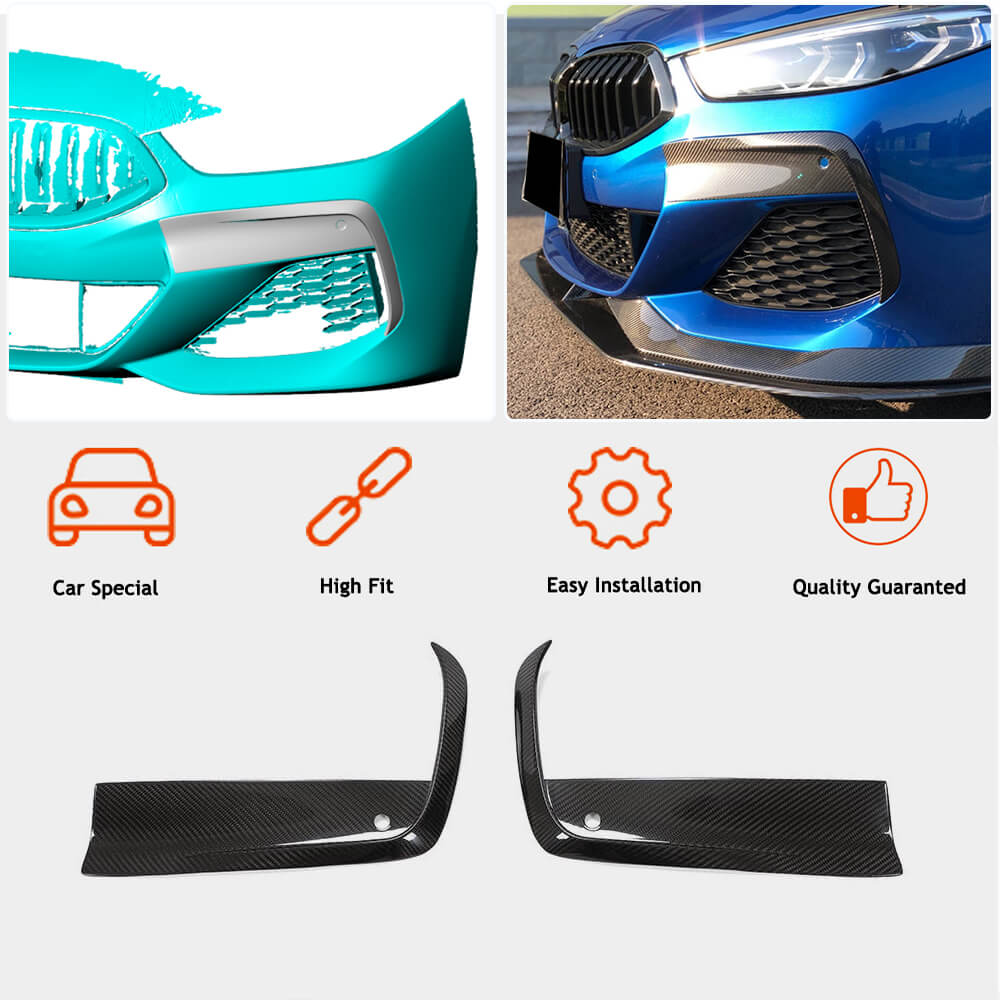 BMW 8 Series G14 G15 G16 840i M Sport M850i 2018-2021 Front Bumper Vent Dry Carbon Fiber-Ahacarbon