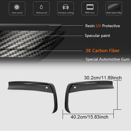 BMW 8 Series G14 G15 G16 840i M Sport M850i 2018-2021 Front Bumper Vent Dry Carbon Fiber-Ahacarbon