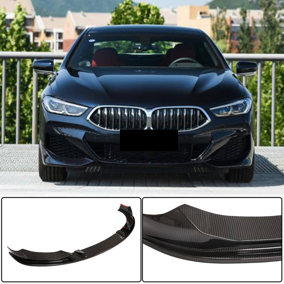 BMW 8 Series G14 G15 G16 840i M Sport M850i 2018-2021 Front Bumper Lip Dry Carbon Fiber-Ahacarbon
