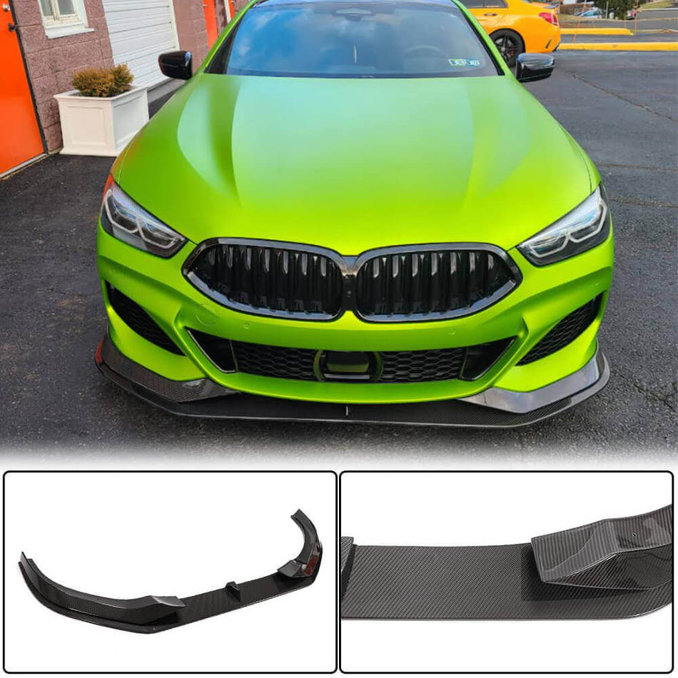 BMW 8 Series G14 G15 G16 840i M Sport M850i 2018-2021 Front Bumper Lip Dry Carbon Fiber-Ahacarbon