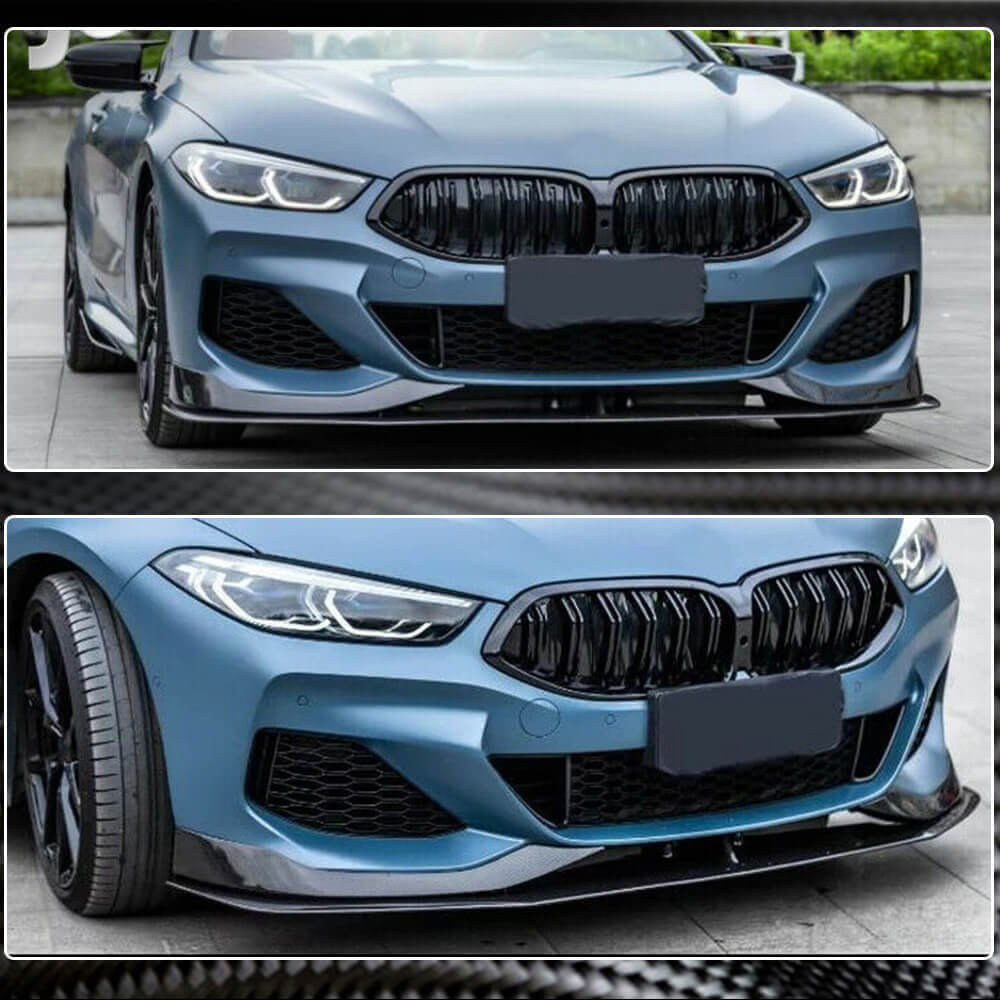 BMW 8 Series G14 G15 G16 840i M Sport M850i 2018-2021 Front Bumper Lip Dry Carbon Fiber-Ahacarbon