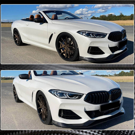 BMW 8 Series G14 G15 G16 840i M Sport M850i 2018-2021 Front Bumper Lip Dry Carbon Fiber-Ahacarbon