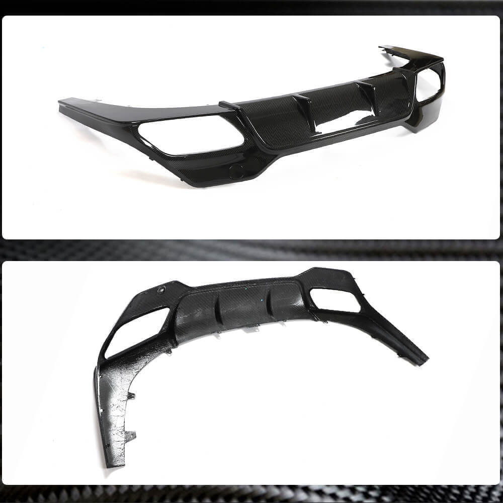 BMW 8 Series G14 G15 M850i xDrive 2018-2022 Rear Bumper Diffuser Dry Carbon Fiber-Ahacarbon