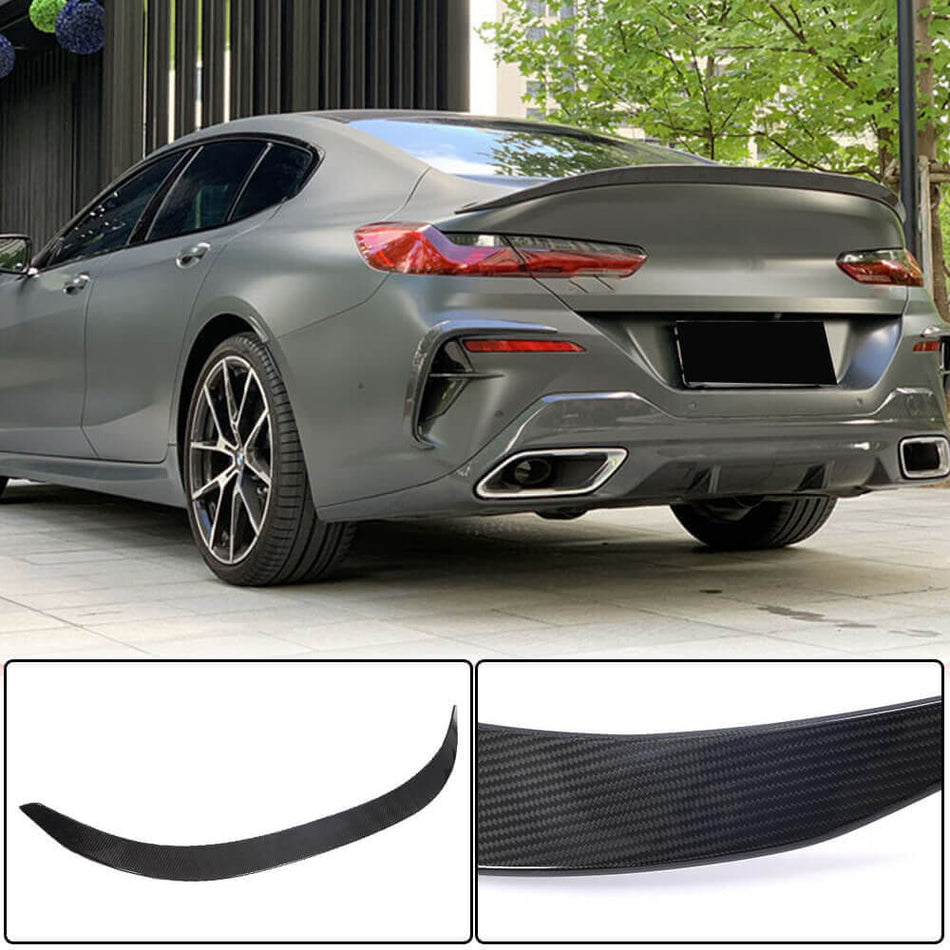 BMW 8 Series G16 F93 M8 Gran Coupe 2018-2021 Rear Trunk Spoiler Dry Carbon Fiber-Ahacarbon