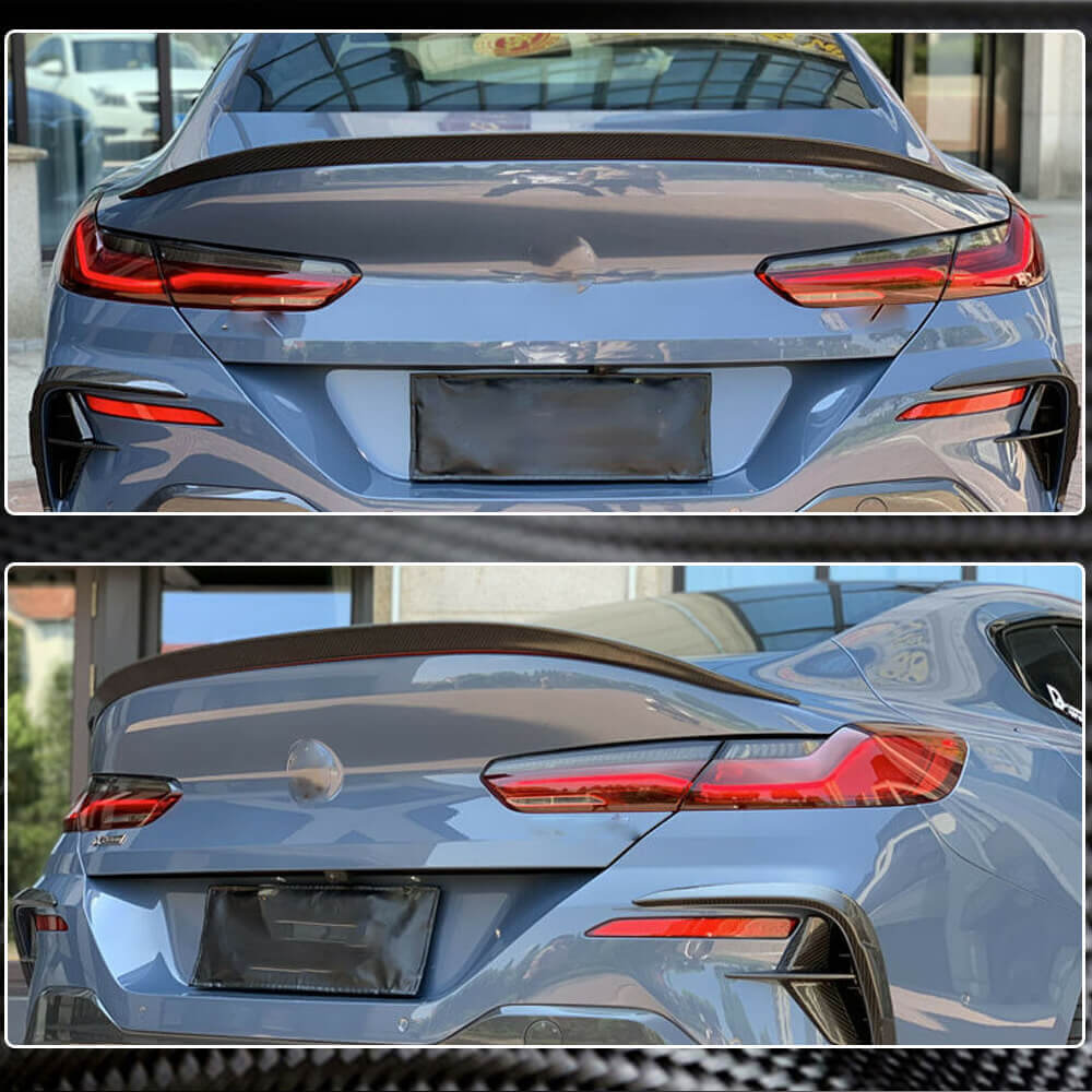 BMW 8 Series G16 F93 M8 Gran Coupe 2018-2021 Rear Trunk Spoiler Dry Carbon Fiber-Ahacarbon