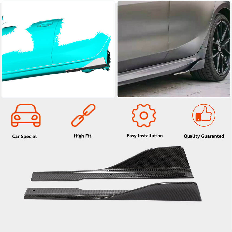 BMW 8 Series G16 M Sport F93 M8 2018-2021 Side Skirts Splitters Dry Carbon Fiber-Ahacarbon