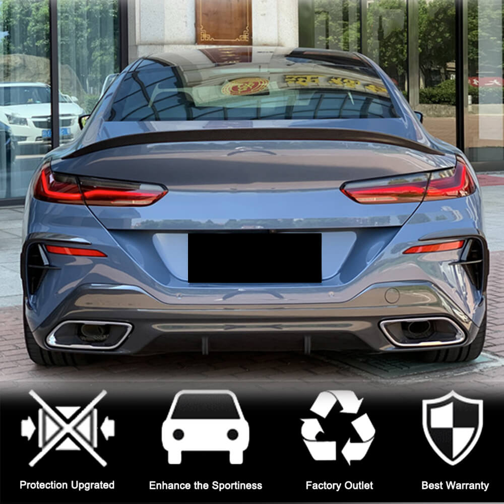 BMW 8 Series G16 840i M Sport 2018-2021 Rear Bumper Diffuser Dry Carbon Fiber-Ahacarbon