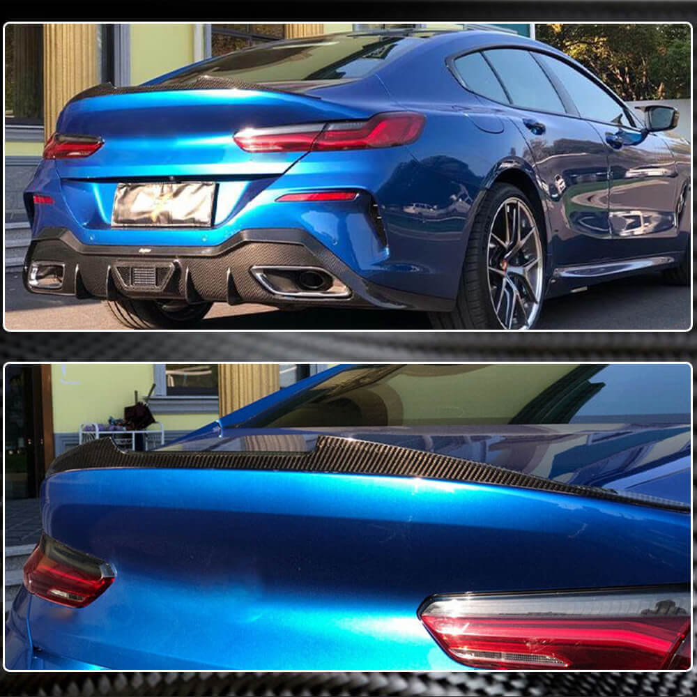 BMW 8 Series G16 840i M850i F93 M8 2018-2022 Rear Trunk Spoiler Dry Carbon Fiber-Ahacarbon
