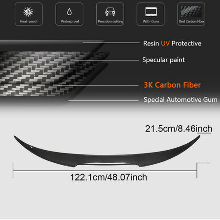 BMW 8 Series G16 840i M850i F93 M8 2018-2022 Rear Trunk Spoiler Dry Carbon Fiber-Ahacarbon