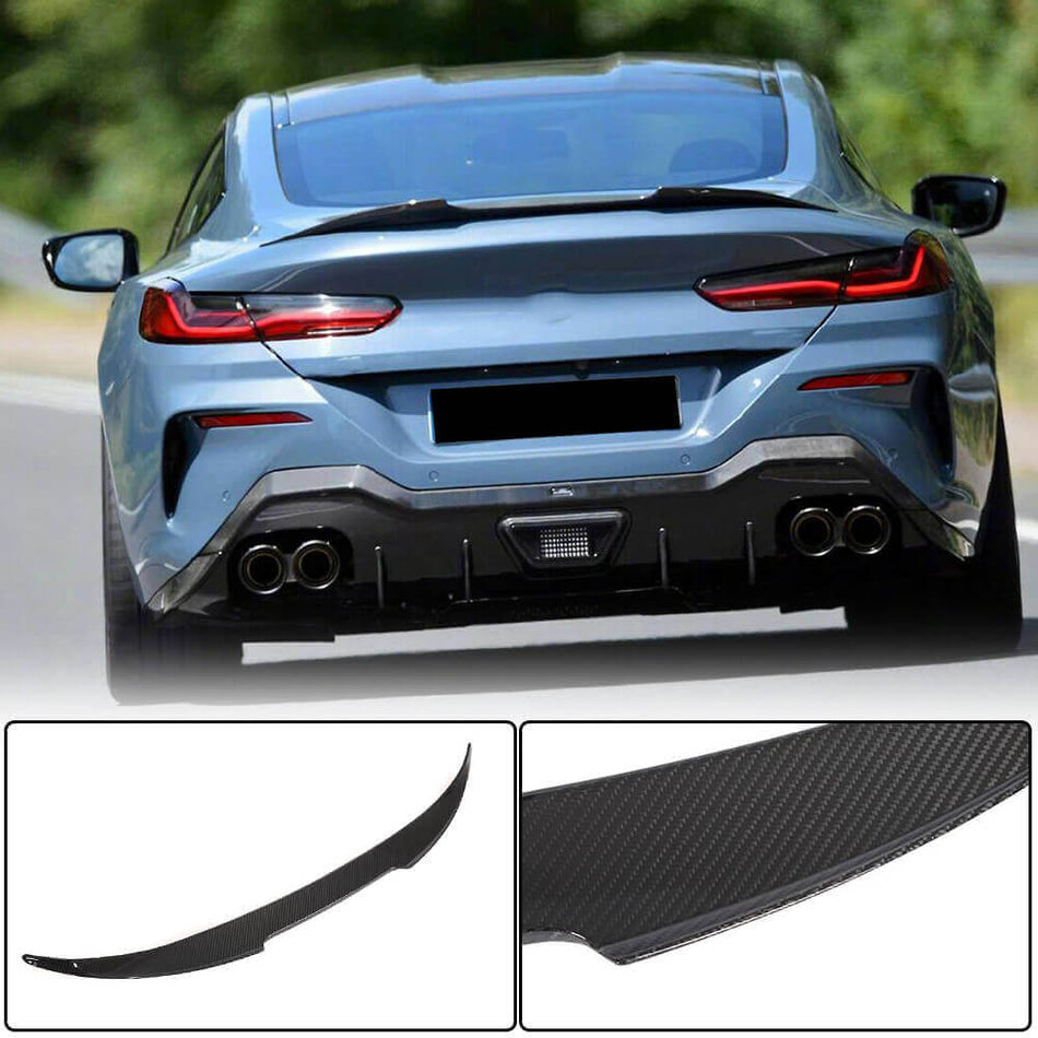 BMW 8 Series G16 840i M850i F93 M8 2018-2022 Rear Trunk Spoiler Dry Carbon Fiber-Ahacarbon