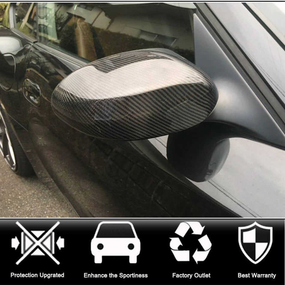 BMW E85 Z4 2002-2008 Mirror Covers Pair Add-on Carbon Fiber-Ahacarbon