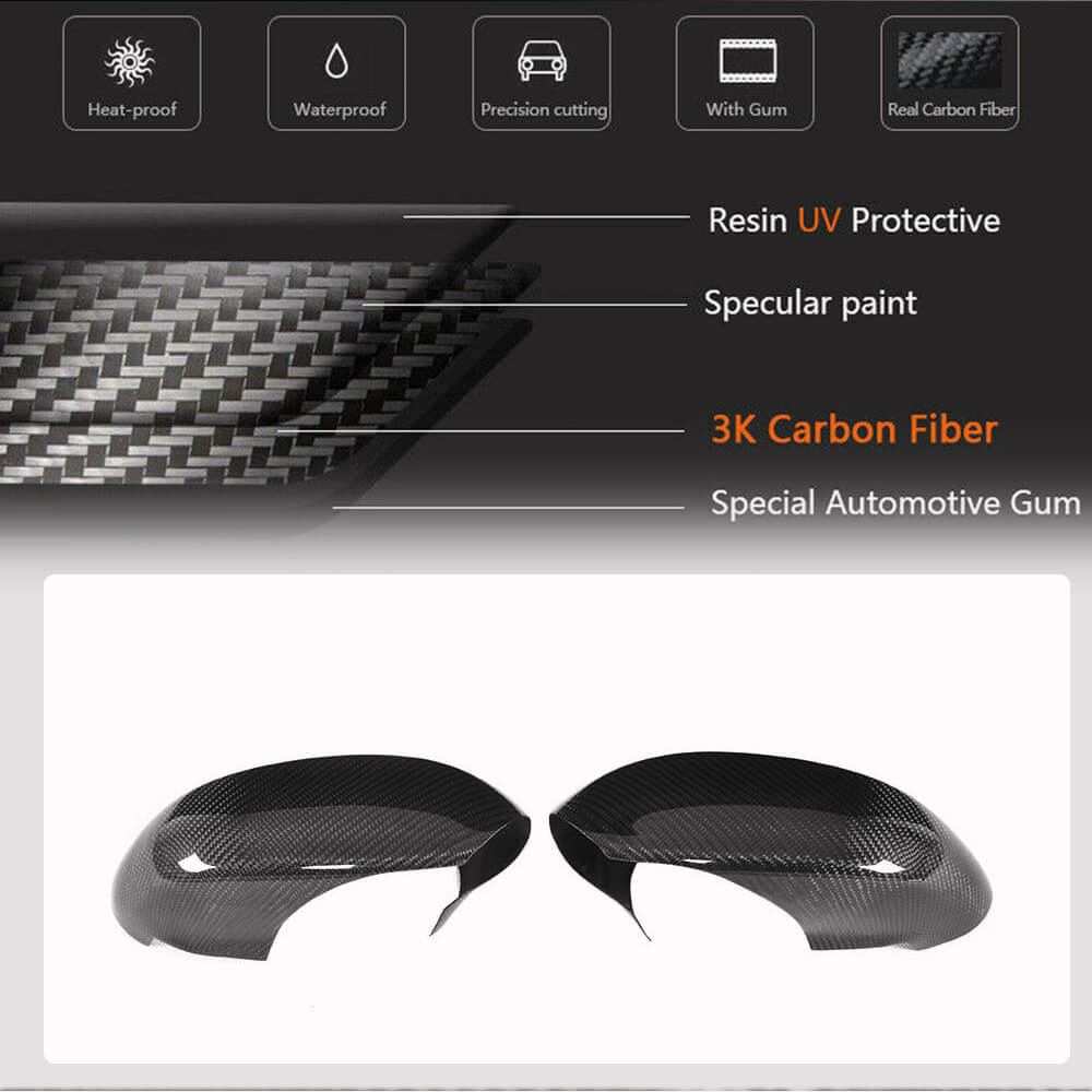BMW E85 Z4 2002-2008 Mirror Covers Pair Add-on Carbon Fiber-Ahacarbon