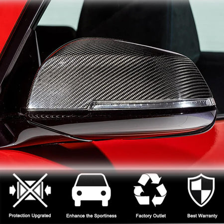 BMW E87 F20 F30 Mirror Covers Pair Carbon Fiber-Ahacarbon