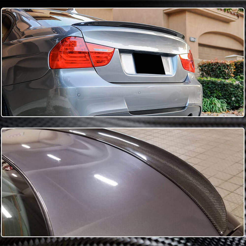 BMW 3 Series E90 M3 2005-2012 Rear Trunk Spoiler Carbon Fiber-Ahacarbon