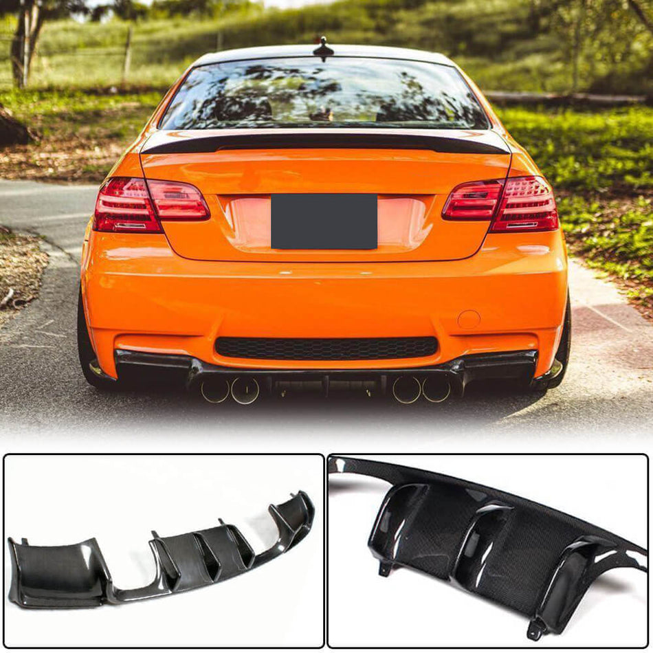 BMW 3 Series E92 E93 M3 2008-2013 Rear Bumper Diffuser Carbon Fiber/FRP-Ahacarbon
