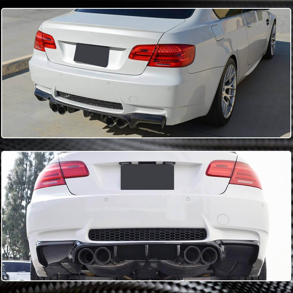BMW 3 Series E92 E93 M3 2008-2013 Rear Bumper Diffuser Carbon Fiber/FRP-Ahacarbon