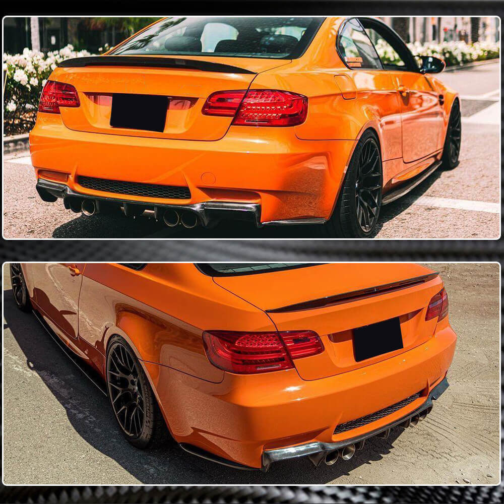 BMW 3 Series E92 E93 M3 2008-2013 Rear Bumper Diffuser Carbon Fiber/FRP-Ahacarbon