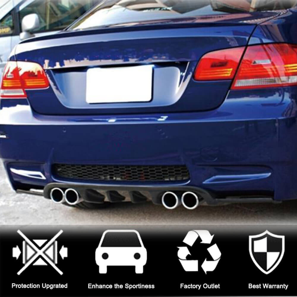 BMW 3 Series E92 E93 M3 2008-2013 Rear Bumper Diffuser Carbon Fiber-Ahacarbon