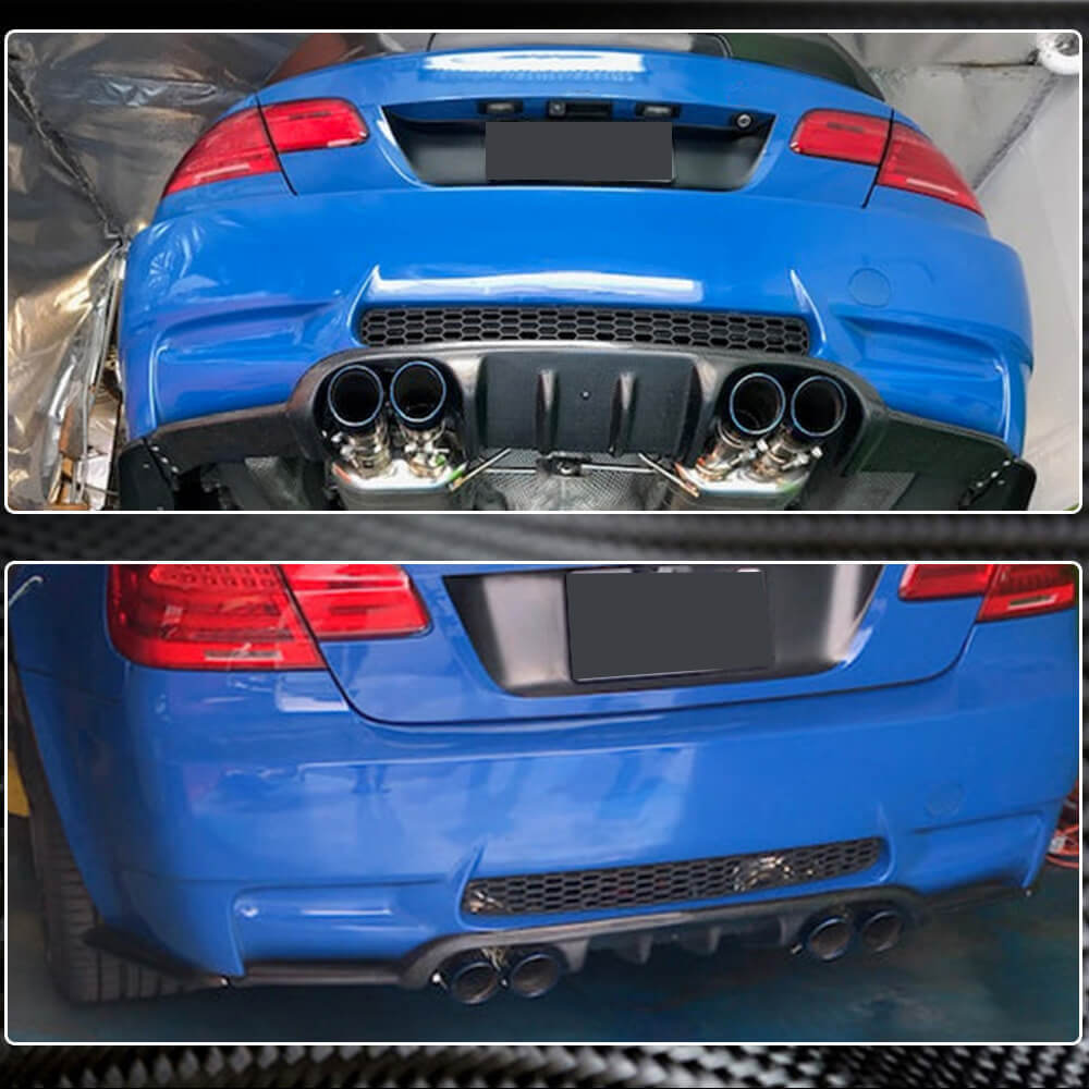 BMW 3 Series E92 E93 M3 2008-2013 Rear Bumper Diffuser Carbon Fiber-Ahacarbon