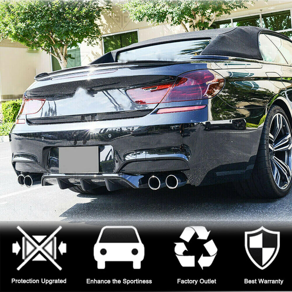 BMW 6 Series F06 F12 F13 M6 2013-2018 Rear Bumper Diffuser Carbon Fiber-Ahacarbon