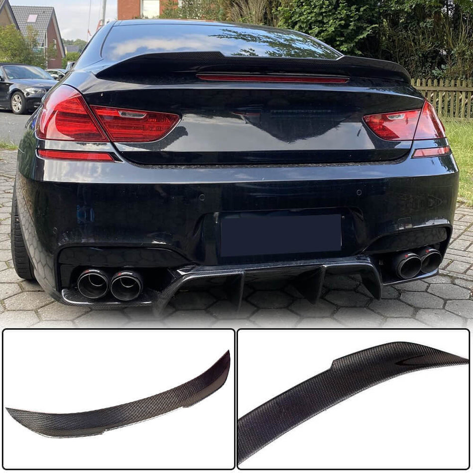 BMW 6 Series F06 F13 640i 650i M6 Coupe 2013-2018 Rear Trunk Spoiler Carbon Fiber-Ahacarbon